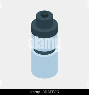 Isometric bike bottle illustrated in vector on white background Stock Vector