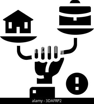 Work-Life Balance icon. Monochrome simple Time Management icon for ...