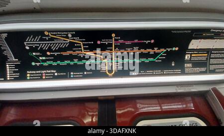 Sign of Line 1 Yonge University subway in Toronto. Toronto, Canada ...