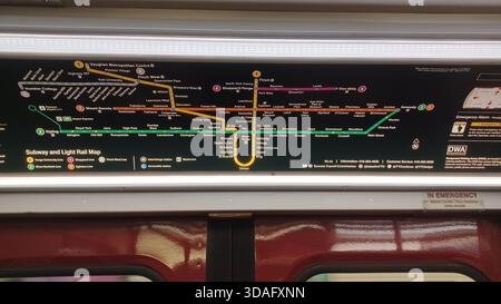 Ttc Yonge Map Sign of Line 1 Yonge University subway in Toronto. Toronto, Canada ...