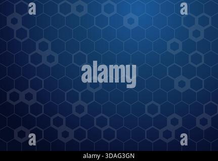 Hexagon seamless pattern. Abstract technology blue hexagons background vector Stock Vector