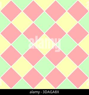 Geometric tiles seamless pattern in pastel colours vector illustration Stock Vector