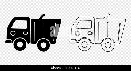 Heavy duty dump truck line drawing Stock Vector Image & Art - Alamy