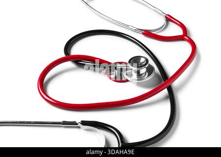 Modern stethoscopes on white background Stock Photo - Alamy