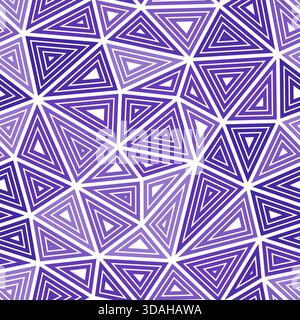 Triangles pattern. Multiple repeated inner triangles. Large shape size. Monotone style. Seamless pattern. Beautiful vector tiles. Stock Vector