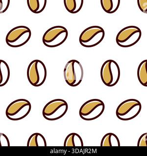 coffee beans abstract seamless pattern. background coffee beans seamless pattern. Stock Vector