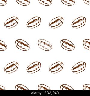 Coffee beans pattern background. Coffee Bean Seamless Pattern Vector Stock Vector