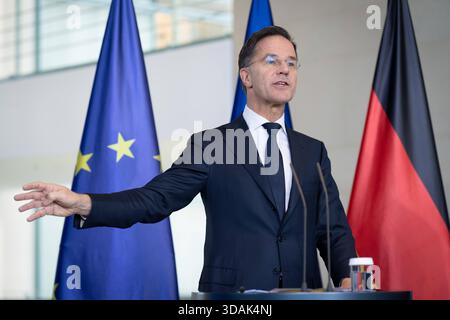 Generalsekretär, NATO, Mark Rutte Bundeskanzleramt, Generalsekretär, NATO, Mark Rutte Berlin Berlin GER *** Secretary General, NATO, Mark Rutte Federal Chancellery, Secretary General, NATO, Mark Rutte Berlin Berlin GER Stock Photo