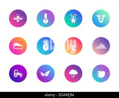 Agriculture, farming, food. Stock Vector