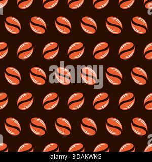 Coffee beans seamless pattern vector design Stock Vector