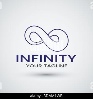 outline infinity logo icon for technology brand Stock Vector