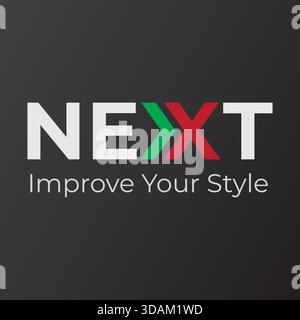 vector type next logo brand design Stock Vector