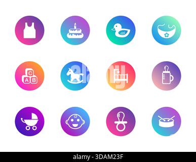 Baby, childhood, care. Stock Vector