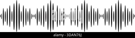 Voice Pitch sign, Sound wave, voice outline sign, Podcast icon, Audio wave symbol, Audio Sound, Radio wave signal, audio rhythm sign Stock Vector