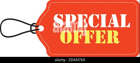 Special Offer Sales Tag, Sale Sticker, Sales offer icon, Sales banner, Discount Red Label, Discount Tag Stock Vector