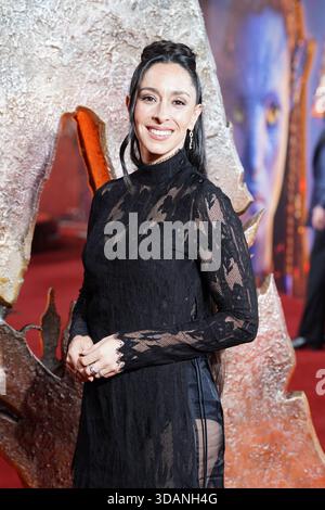 Oona Chaplin attends the UK Premiere of 'Avatar: Fire and Ash' held at