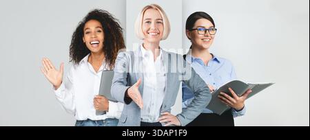 Business Professionals Collaborate in a Modern Office Setting During a Team Presentation Stock Photo