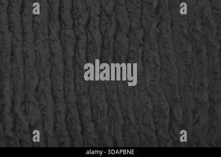 Black Wavy Ribbed Texture Material Background Surface Stock Photo