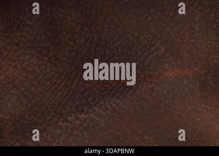 Dark brown old worn leather texture Stock Photo