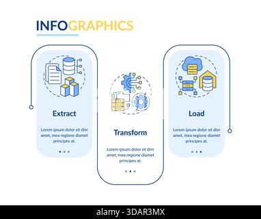 Data integration method rectangle infographic vector Stock Vector