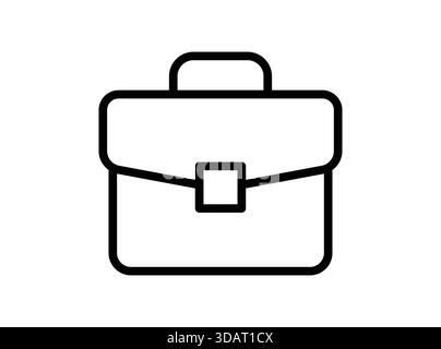 This simplistic outline of a business briefcase represents professionalism and organization. Ideal for various business and career-related projects. Stock Vector