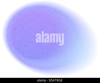 Grainy gradient mesh with blurred pastel circle and abstract purple blue color blend. Stock Vector