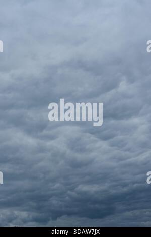 Rain clouds forming in the sky on the edge of a meteorological cold front, England, UK. Stock Photo