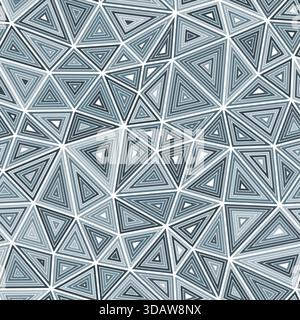 Geometric template background. Medium triangle size. Multiple repeated inner triangles. Monotone colored style. Repeatable pattern. Stock Vector