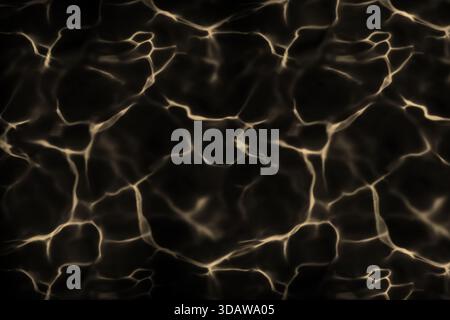 Digitally illustrated abstract marble backdrop featuring intricate golden lines and dark, swirling patterns, perfect for a sophisticated design or art Stock Photo