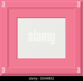 A pink frame with a white background Stock Vector
