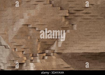Detail of eco-friendly honeycomb cushioning paper Stock Photo