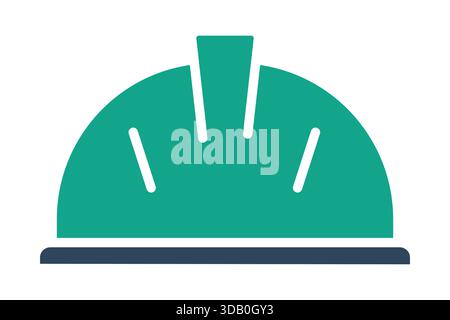 Hard hat icon. solid icon style. icon related to safety helmet. work safety elements vector illustration Stock Vector