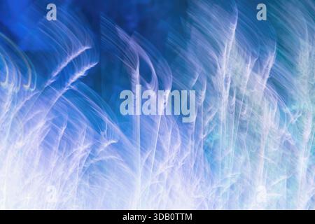 Abstract blue modern background. Blurred abstract nature, meadow. Stock Photo