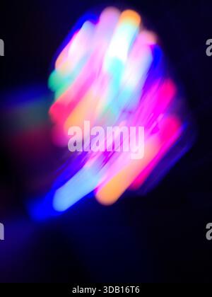 Abstract colorful digital brain background. Neon brain defocused lights for background Stock Photo