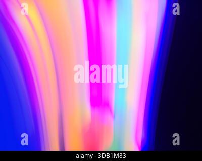 Rainbow textures fantasy defocused background. Rainbow dreamlike blur bokeh texture. Stock Photo