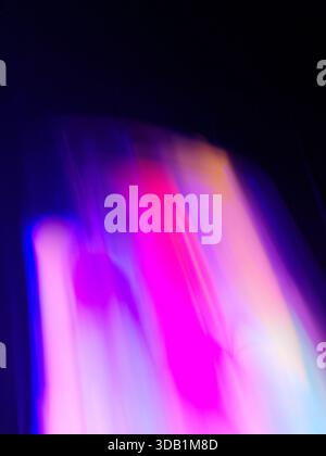 Interstellar intergalactic spaceship interior blurred motion minimalistic background. Spaceship interior bokeh abstract lights texture. Stock Photo