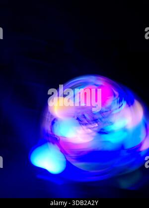 Neon brain visualizes data for smart technology, deep learning, and digital intelligence concepts. Represents machine intelligence, data flow, and a s Stock Photo
