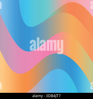 Abstract gradient mesh vector with smooth blended color transitions and soft flowing forms for a clean modern look Stock Vector