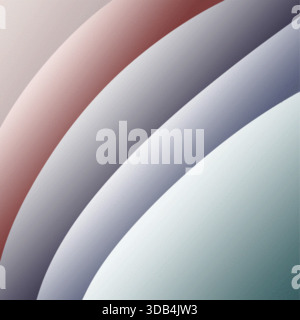 Soft minimal abstract backdrop with large curved vector surfaces, muted gradient colors, and a smooth clean aesthetic Stock Vector