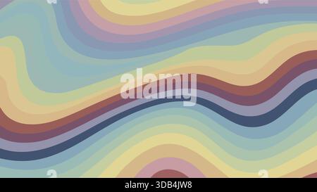 Layered pastel cutout arcs forming smooth depth effect Stock Vector