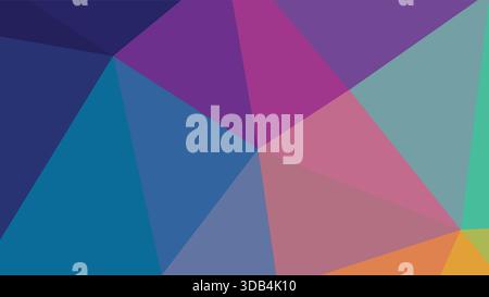 Polygonal low-poly style background with faceted triangular shapes, crisp edges, and modern gradient shading Stock Vector
