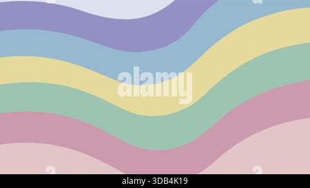 Layered pastel curves with subtle flowing line textures Stock Vector