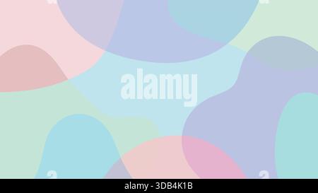 Pastel fluid shapes overlapping with soft gradients and gentle transparency Stock Vector