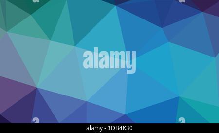 Polygonal low-poly style background with faceted triangular shapes, crisp edges, and modern gradient shading Stock Vector