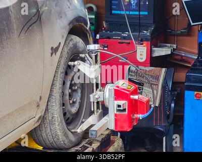 Cairo, Egypt, December 10 2025: a vehicle undergoing a computerized ...