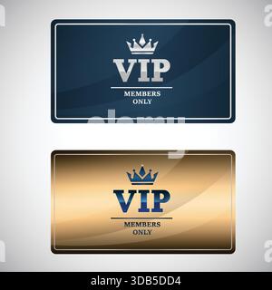 VIP Card, Luxury Invitation, Exclusive Membership, Premium Access, Gold Background, Royal Event Branding Design Stock Vector