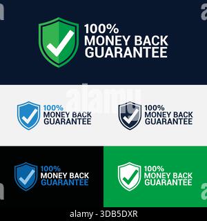 Secure Purchase Icons Vector Guarantee Labels for Customer Confidence Stock Vector
