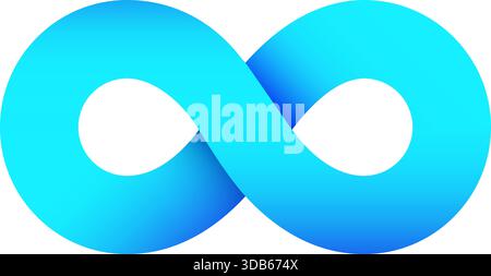 Blue infinity loop Stock Vector
