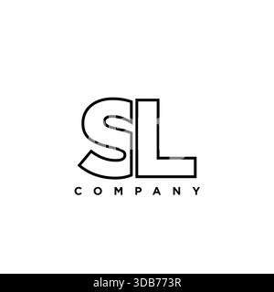 Trendy letter S and L, SL logo design template. Minimal monogram initial based logotype for company identity. Stock Vector