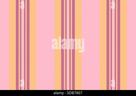 Pastel vertical stripes seamless pattern. Soft pink and gold shades. Textile design, surface pattern, background, print, and creative projects. Stock Vector